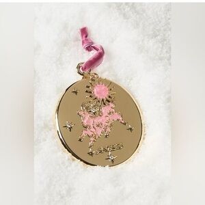 Anthropologie Lou Benesch Zodiac Ornament Gold Plated "Aries" NWT